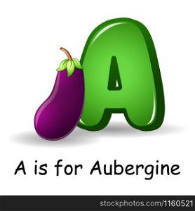 Vegetables alphabet: A is for Aubergine