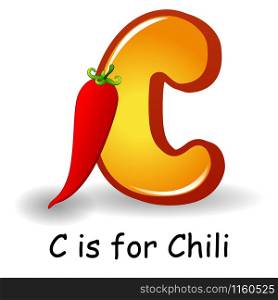 Vegetables alphabet: C is for Chili