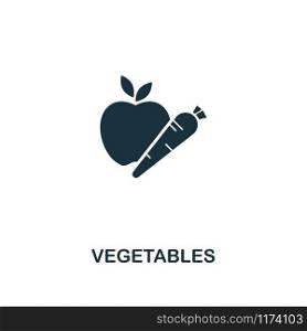 Vegetables icon. Premium style design from fitness collection. Pixel perfect vegetables icon for web design, apps, software, printing usage.. Vegetables icon. Premium style design from fitness icon collection. Pixel perfect Vegetables icon for web design, apps, software, print usage
