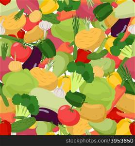 Vegetables pattern seamless. Vegetable organic food seamless pattern of parsley pumpkin carrot eggplant illustration