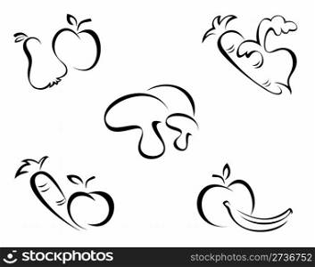 Vegetables symbols