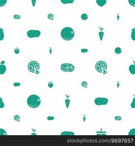 Vegetarian icons pattern seamless white background