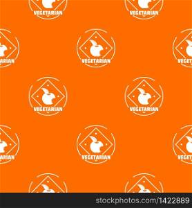 Vegetarian pattern vector orange for any web design best. Vegetarian pattern vector orange