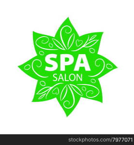 vegetative vector logo for Spa salon