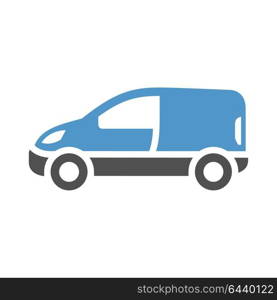 vehicle flat icon. Car - gray blue icon isolated on white background