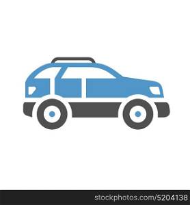 vehicle flat icon. SUV - gray blue icon isolated on white background