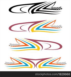 Vehicle Graphics, Stripe : Vinyl Ready Design Vector Art Illustration