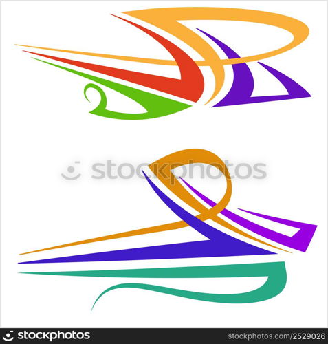 Vehicle Graphics, Stripe : Vinyl Ready Design Vector Art Illustration