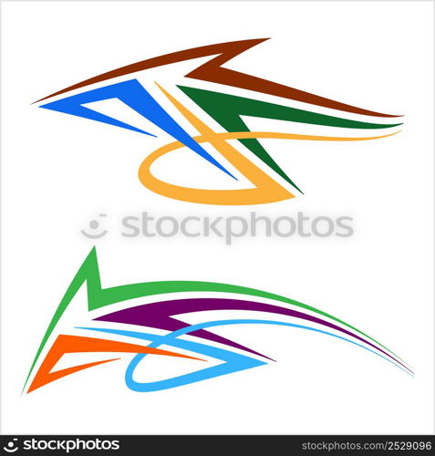 Vehicle Graphics, Stripe : Vinyl Ready Design Vector Art Illustration