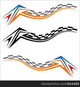 Vehicle Graphics, Stripe : Vinyl Ready Design Vector Art Illustration