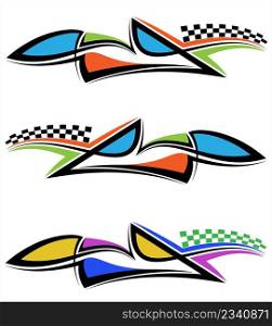 Vehicle Graphics, Stripe   Vinyl Ready Design, Vehicle Warp Design Template Vector Art Illustration