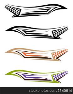 Vehicle Graphics, Stripe   Vinyl Ready Design, Vehicle Warp Design Template Vector Art Illustration