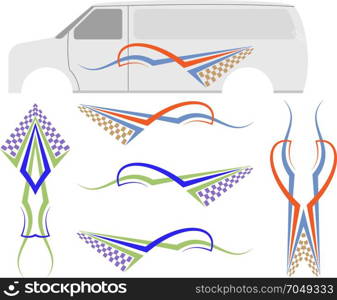 Vehicle Graphics, Stripe : Vinyl Ready Vector Art