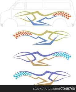 Vehicle Graphics, Stripe : Vinyl Ready Vector Art