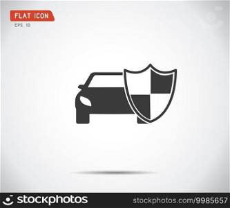 vehicle icon shield, auto car guard insurance logo vector illustration