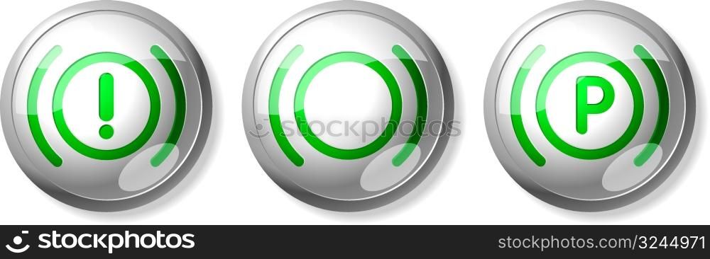 vehicle sign buttons - vector illustration