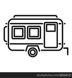 Vehicle trailer icon outline vector. Car caravan. Auto bus. Vehicle trailer icon outline vector. Car caravan
