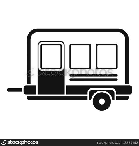 Vehicle trailer icon simple vector. Car caravan. Auto bus. Vehicle trailer icon simple vector. Car caravan