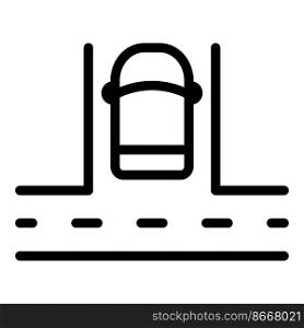 Vehicle zone parking icon outline vector. Space traffic. Car park. Vehicle zone parking icon outline vector. Space traffic