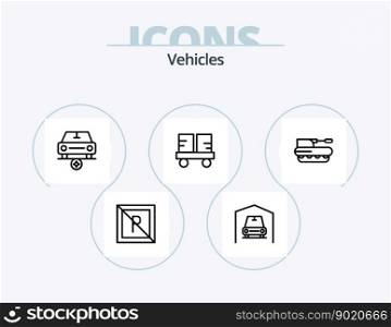 Vehicles Line Icon Pack 5 Icon Design. more. add. wrench. van. delivery