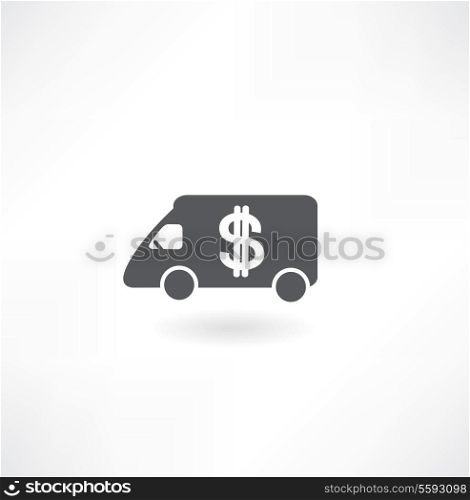 Vehicles transporting money icon