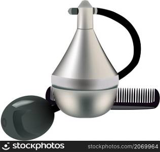 veil sprayer and barber comb. barber comb dispenser -