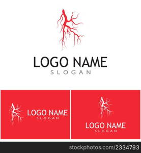 Veins Logo Template vector symbol medical design