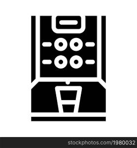 vending coffee machine glyph icon vector. vending coffee machine sign. isolated contour symbol black illustration. vending coffee machine glyph icon vector illustration