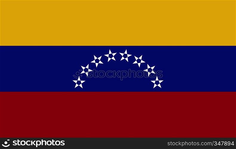 Venezuela flag image for any design in simple style. Venezuela flag image
