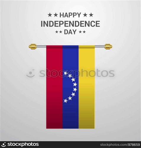 Venezuela Independence day hanging flag background