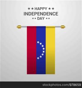 Venezuela Independence day hanging flag background