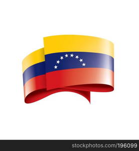 Venezuela national flag, vector illustration on a white background. Venezuela flag, vector illustration on a white background