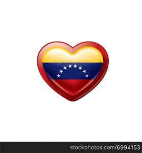 Venezuela national flag, vector illustration on a white background. Venezuela flag, vector illustration on a white background