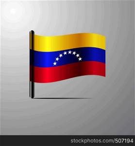 Venezuela waving Shiny Flag design vector