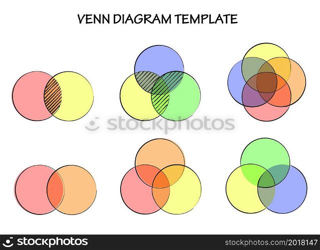 Venn diagram doodle. Hand drawn infographic template. Vector illustration. Venn diagram doodle. Hand drawn infographic template. Vector illustration.