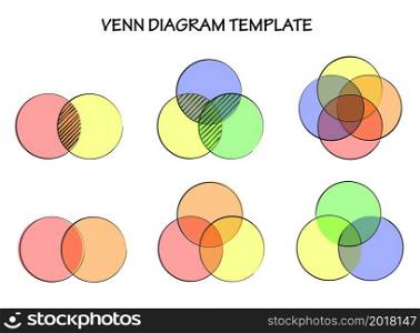 Venn diagram doodle. Hand drawn infographic template. Vector illustration. Venn diagram doodle. Hand drawn infographic template. Vector illustration.