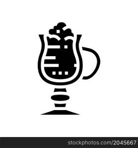 vennese coffee glyph icon vector. vennese coffee sign. isolated contour symbol black illustration. vennese coffee glyph icon vector illustration