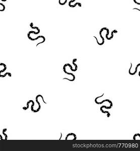 Venomous snake pattern repeat seamless in black color for any design. Vector geometric illustration. Venomous snake pattern seamless black