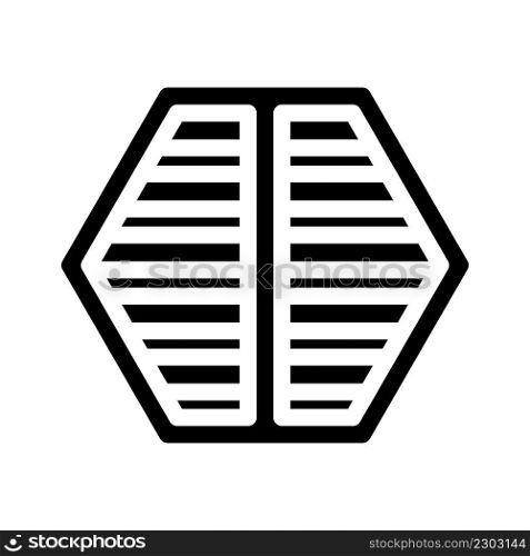 ventilation system glyph icon vector. ventilation system sign. isolated contour symbol black illustration. ventilation system glyph icon vector illustration