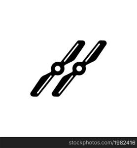 Ventilator Airscrews. Flat Vector Icon illustration. Simple black symbol on white background. Ventilator Airscrews sign design template for web and mobile UI element. Ventilator Airscrews Flat Vector Icon