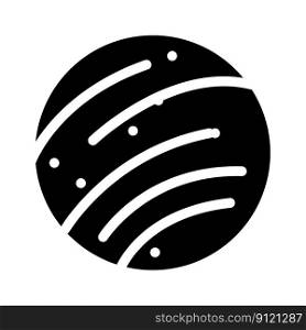 venus planet glyph icon vector. venus planet sign. isolated symbol illustration. venus planet glyph icon vector illustration