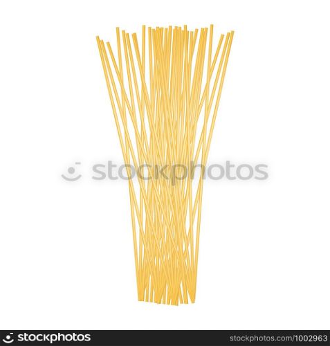 Vermicelli mockup. Realistic illustration of vermicelli vector mockup for web design isolated on white background. Vermicelli mockup, realistic style