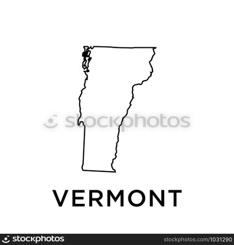 Vermont map icon design trendy