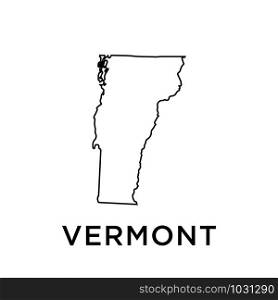 Vermont map icon design trendy
