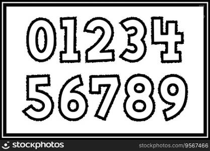 Versatile Collection of Paper Torn Numbers for Various Uses
