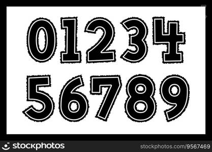 Versatile Collection of Paper Torn Numbers for Various Uses