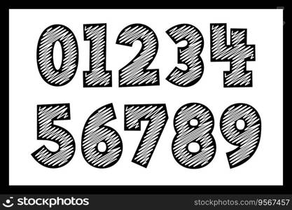 Versatile Collection of Scribble Creations Numbers for Various Uses