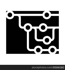 version control software glyph icon vector. version control software sign. isolated symbol illustration. version control software glyph icon vector illustration