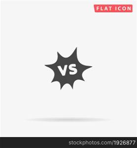 Versus flat vector icon. Glyph style sign. Simple hand drawn illustrations symbol for concept infographics, designs projects, UI and UX, website or mobile application.. Versus flat vector icon