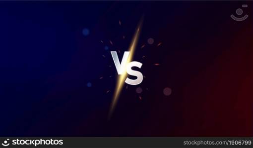 Versus screen. Modern versus background with luxury style.vs collision on a red-blue background, confrontation concept, competition vs match game, martial battle vs sport. Versus battle vector. Versus image blank